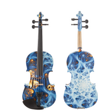 Load image into Gallery viewer, Full Size 4/4 Peccatte Bow Pernumbuco Fine Tuner for Professional + Colourful Case - Handmade Violin