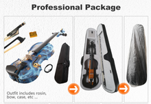 Load image into Gallery viewer, Full Size 4/4 Peccatte Bow Pernumbuco Fine Tuner Professional + Colourful Case - Handmade Violin