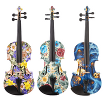 Load image into Gallery viewer, Full Size 4/4 Peccatte Bow Pernumbuco Fine Tuner for Professional + Colourful Case - Handmade Violin