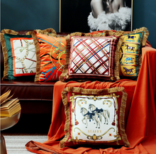 Load image into Gallery viewer, "Arna Royal Victorian Collection" European-Style Sofa Tassel Velvet Cushion Cover