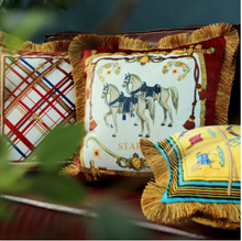 Load image into Gallery viewer, "Arna Royal Victorian Collection" European-Style Sofa Tassel Velvet Cushion Cover