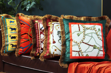 Load image into Gallery viewer, "Arna Royal Victorian Collection" European-Style Sofa Tassel Velvet Cushion Cover