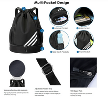 Load image into Gallery viewer, Sports Gym Swimming Backpack Drawstring Bag Beach - Waterproof.