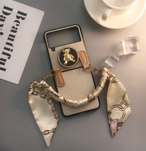 Load image into Gallery viewer, Designer Teddy Bear Samsung Case + Ring Stand - Galaxy Zip Flip 3 - Galaxy Zip Flip 4 (Many Styles)