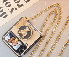 Load image into Gallery viewer, Designer Teddy Bear Samsung Case + Ring Stand - Galaxy Zip Flip 3 - Galaxy Zip Flip 4 (Many Styles)