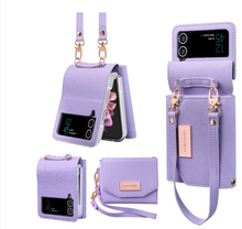 Load image into Gallery viewer, Designer Samsung Case Wallet + Ring Stand - Galaxy Zip Flip 3 - Galaxy Zip Flip 4 (Many Styles)