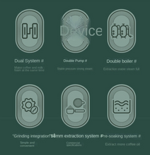 Load image into Gallery viewer, AC-517ED Coffee Machine Italian Household Instant Grinder Small Full Semi-automatic