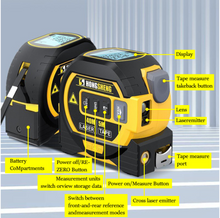 Load image into Gallery viewer, 3 In 1 Laser Tape Measure rangefinder Infrared High-Precision Electronic Ruler 40 or 60m