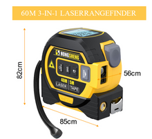 Load image into Gallery viewer, 3 In 1 Laser Tape Measure rangefinder Infrared High-Precision Electronic Ruler 40 or 60m