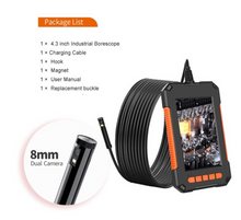Load image into Gallery viewer, Industrial Endoscope Camera 1080P 4.3 Inch IPS Single or Dual Lens