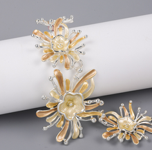 Load image into Gallery viewer, Chrysanthemum Pendant Alloy - Necklace + Earrings