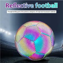 Load image into Gallery viewer, Reflective Soccer Ball Luminous Night Glow
