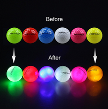 Load image into Gallery viewer, 6 Glow in The Dark Golf Balls Multi-Colour Luminous - Boxed