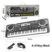Load image into Gallery viewer, Kids Electronic Piano Keyboard Portable 61 Keys Organ with Microphone