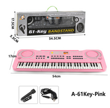 Load image into Gallery viewer, Kids Electronic Piano Keyboard Portable 61 Keys Organ with Microphone