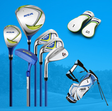 Load image into Gallery viewer, Junior Golf Clubs Set - Left Handed Stainless Steel Beginners Full Set with Bag