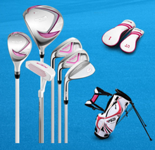 Load image into Gallery viewer, Junior Golf Clubs Set - Left Handed Stainless Steel Beginners Full Set with Bag