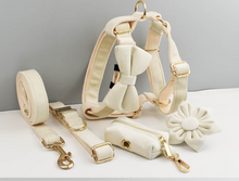 Load image into Gallery viewer, Luxury Pet Leash Engraved Name ID Tag + Collar + Flower/Bow Tie - Free Engraving Personalise + Harness + Poop Bag (all Sizes)