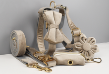 Load image into Gallery viewer, Luxury Pet Leash Engraved Name ID Tag + Collar + Flower/Bow Tie - Free Engraving Personalise + Harness + Poop Bag (all Sizes)