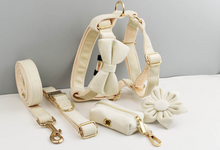 Load image into Gallery viewer, Luxury Pet Leash Engraved Name ID Tag + Collar + Flower/Bow Tie - Free Engraving Personalise + Harness + Poop Bag (all Sizes)