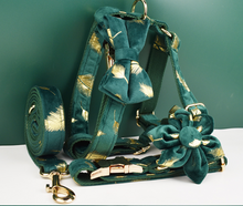 Load image into Gallery viewer, Luxury Pet Leash Engraved Name ID Tag + Collar + Flower/Bow Tie - Free Engraving Personalise + Harness + Poop Bag (all Sizes)