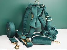 Load image into Gallery viewer, Luxury Pet Leash Engraved Name ID Tag + Collar + Flower/Bow Tie - Free Engraving Personalise + Harness + Poop Bag (all Sizes)