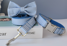 Load image into Gallery viewer, Luxury Pet Leash Engraved Name ID Tag + Collar + Bow - Free Engraving Personalise (all Sizes)