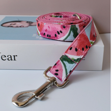 Load image into Gallery viewer, Luxury Pet Leash Engraved Name ID Tag + Collar + Bow - Free Engraving Personalise (all Sizes)