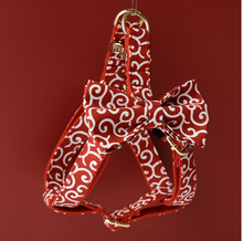 Load image into Gallery viewer, Luxury Pet Leash Engraved Name ID Tag + Harness + Bow Tie - Free Engraving Personalise (all Sizes) Many Styles