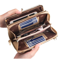 Load image into Gallery viewer, "Arna Lisa" Collection - Designer Vintage Dutch Woodgrain Classic Wallet Purse Phone Bag + Chain