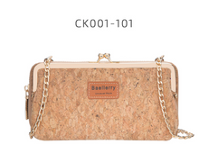 Load image into Gallery viewer, "Arna Lisa" Collection - Designer Vintage Dutch Woodgrain Classic Wallet Purse Phone Bag + Chain