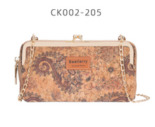 Load image into Gallery viewer, "Arna Lisa" Collection - Designer Vintage Dutch Woodgrain Classic Wallet Purse Phone Bag + Chain