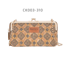 Load image into Gallery viewer, "Arna Lisa" Collection - Designer Vintage Dutch Woodgrain Classic Wallet Purse Phone Bag + Chain