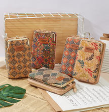 Load image into Gallery viewer, "Arna Lisa" Collection - Designer Vintage Dutch Woodgrain Shoulder Purse Phone Bag + Chain