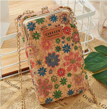 Load image into Gallery viewer, "Arna Lisa" Collection - Designer Vintage Dutch Woodgrain Shoulder Purse Phone Bag + Chain