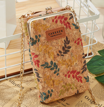 Load image into Gallery viewer, "Arna Lisa" Collection - Designer Vintage Dutch Woodgrain Shoulder Purse Phone Bag + Chain