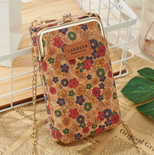 Load image into Gallery viewer, "Arna Lisa" Collection - Designer Vintage Dutch Woodgrain Shoulder Purse Phone Bag + Chain