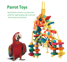 Load image into Gallery viewer, Bird Chew Toys Natural Wood Interactive
