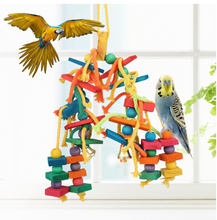 Load image into Gallery viewer, Bird Chew Toys Natural Wood Interactive