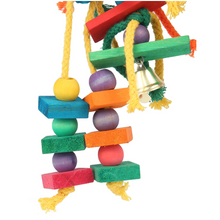 Load image into Gallery viewer, Bird Chew Toys Natural Wood Interactive