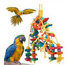 Load image into Gallery viewer, Bird Chew Toys Natural Wood Interactive