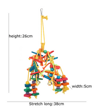 Load image into Gallery viewer, Bird Chew Toys Natural Wood Interactive