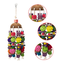 Load image into Gallery viewer, Bird Chew Toys Natural Wood Interactive