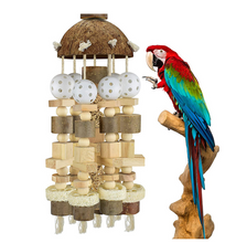 Load image into Gallery viewer, Bird Chew Toys Natural Wood Interactive