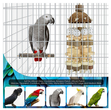 Load image into Gallery viewer, Bird Chew Toys Natural Wood Interactive