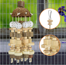 Load image into Gallery viewer, Bird Chew Toys Natural Wood Interactive