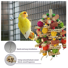 Load image into Gallery viewer, Bird Chew Toys Natural Wood Interactive