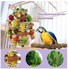 Load image into Gallery viewer, Bird Chew Toys Natural Wood Interactive