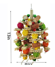 Load image into Gallery viewer, Bird Chew Toys Natural Wood Interactive