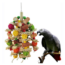 Load image into Gallery viewer, Bird Chew Toys Natural Wood Interactive